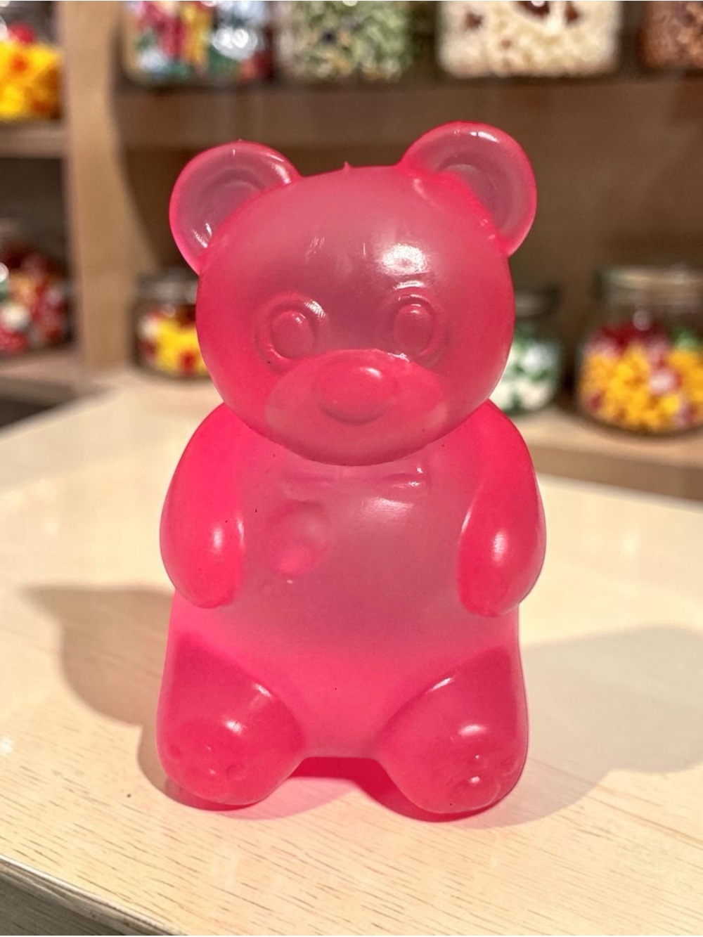 Squishy Pink Gummy Bear Squeeze Toy for Kids - Play & Learn
